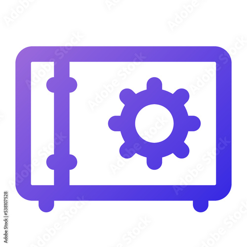 safe box icon outline gradient style