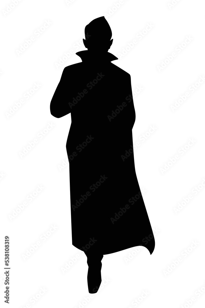 Dracula silhouette vector, Halloween devil in black and white. Dracula silhouette vector, Halloween devil in black and white.