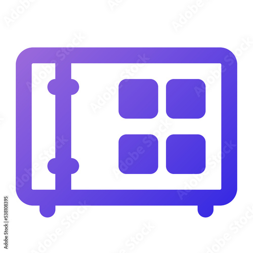 safe box icon flat gradient style