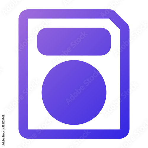 save icon flat gradient style