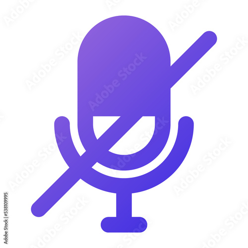 mute icon flat gradient style