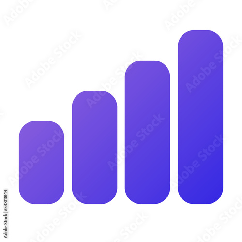 signal icon flat gradient style