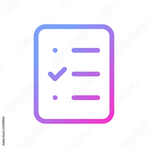 Survey pixel perfect gradient linear ui icon. Answer question. Experience share. Poll for customers. Line color user interface symbol. Modern style pictogram. Vector isolated outline illustration