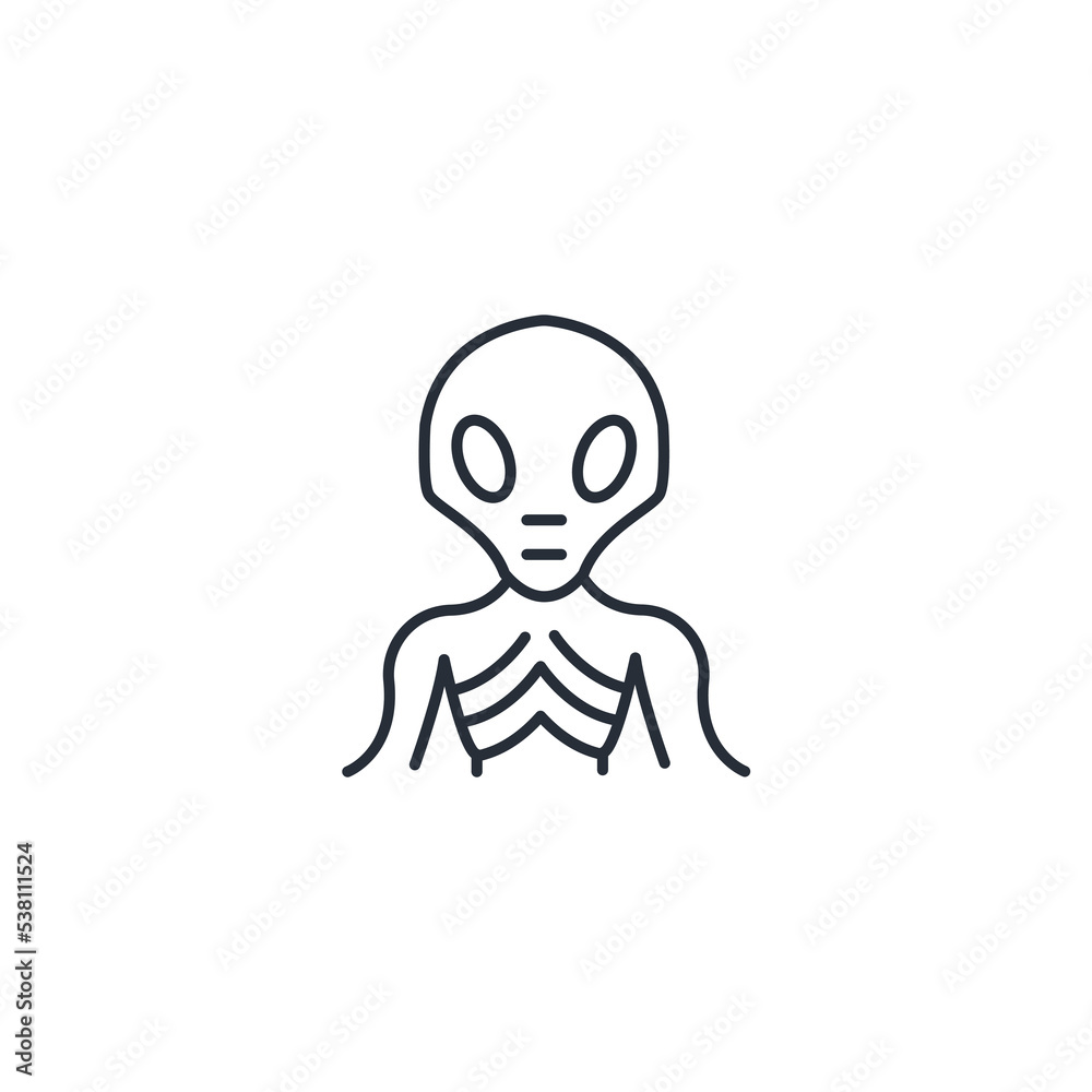 Alien icon vector icon.Editable stroke.linear style sign for use web design,logo.Symbol illustration. Alien icon vector icon.Editable stroke.linear style sign for use web design,logo.Symbol illustration.