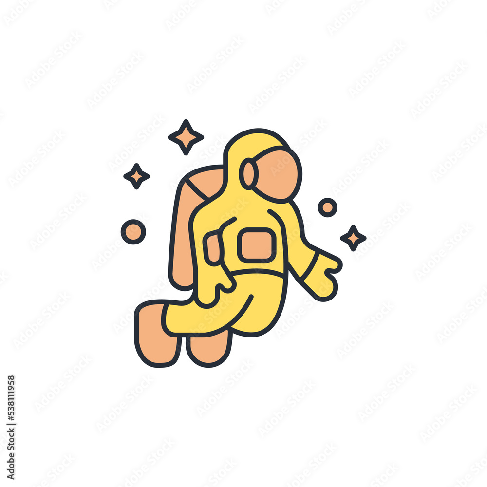 astronaut icon vector icon.Editable stroke.linear style sign for use web design,logo.Symbol illustration. astronaut icon vector icon.Editable stroke.linear style sign for use web design,logo.Symbol illustration.