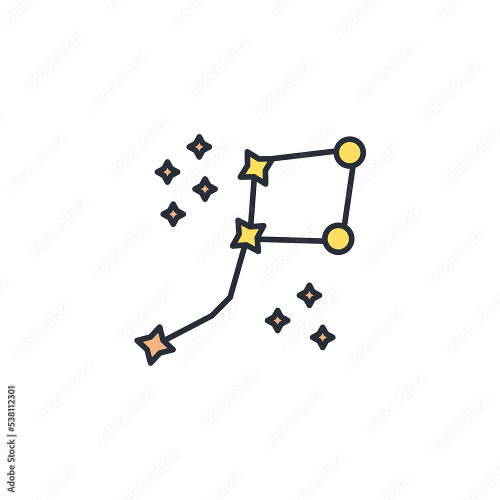 constellations icon vector icon.Editable stroke.linear style sign for use web design,logo.Symbol illustration. 