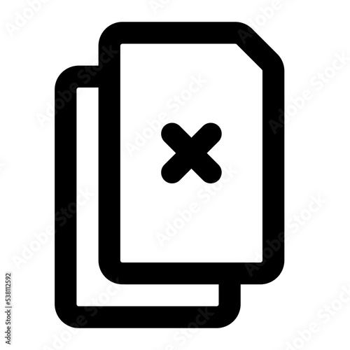 delete icon outline style