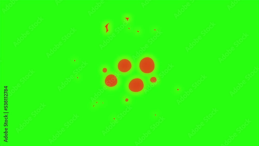 Loop animation effect exploison on green screen background Loop animation effect exploison on green screen background