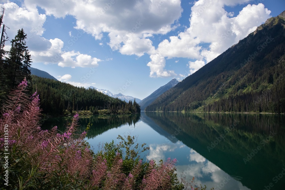 Beautiful lake in the mountains of British Columbia, Canada