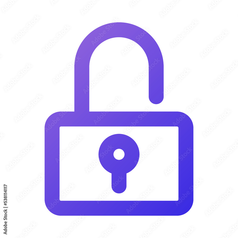 unlock icon outline gradient style unlock icon outline gradient style