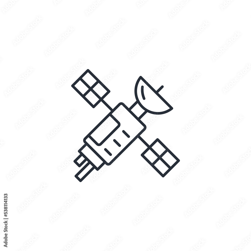 satelite icon vector icon.Editable stroke.linear style sign for use web design,logo.Symbol illustration. satelite icon vector icon.Editable stroke.linear style sign for use web design,logo.Symbol illustration.