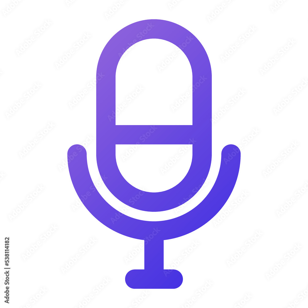 microphone icon outline gradient style microphone icon outline gradient style