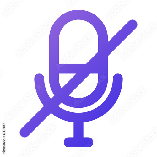 mute icon outline gradient style