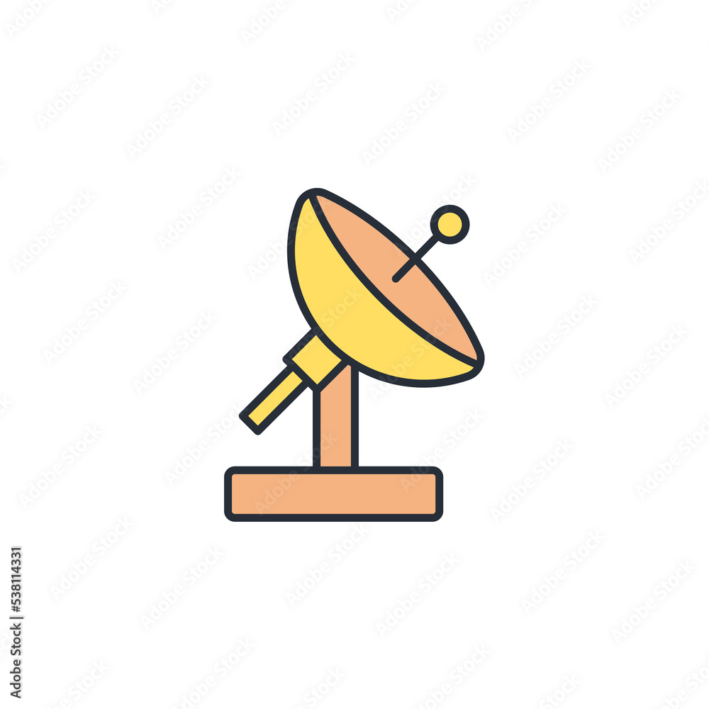 satelite dish icon vector icon.Editable stroke.linear style sign for use web design,logo.Symbol illustration. satelite dish icon vector icon.Editable stroke.linear style sign for use web design,logo.Symbol illustration.