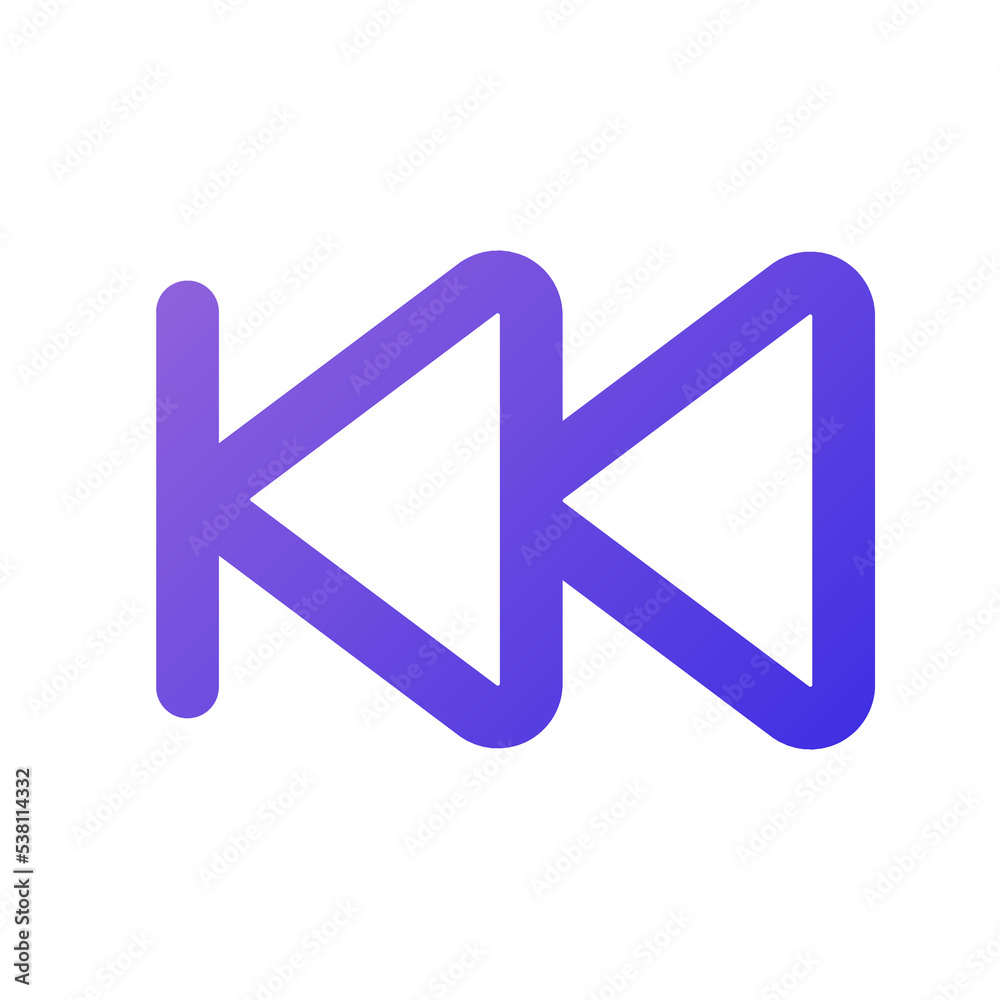 previous icon outline gradient style previous icon outline gradient style
