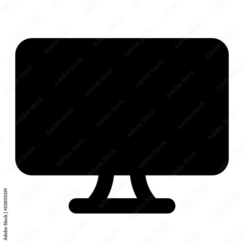 computer icon solid style computer icon solid style