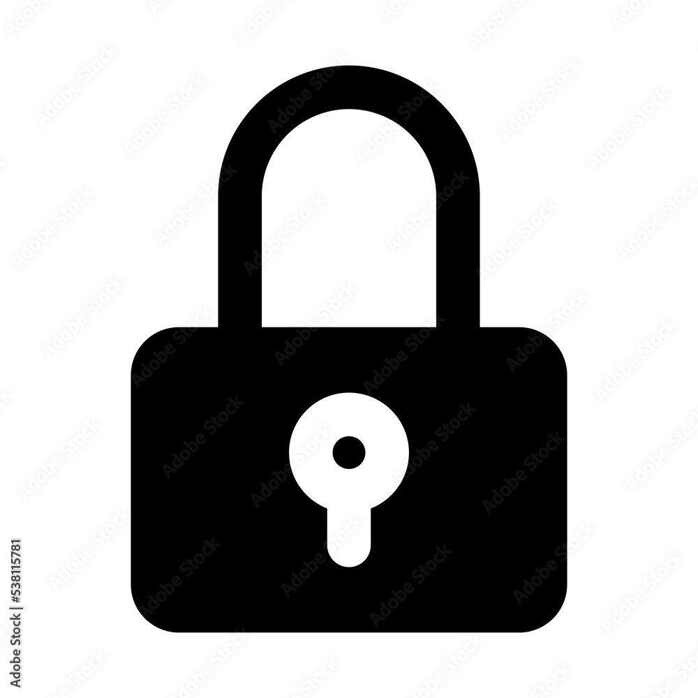 padlock icon solid style padlock icon solid style