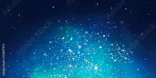 Galaxy with stars in the sky background - Universe space design banner illustration