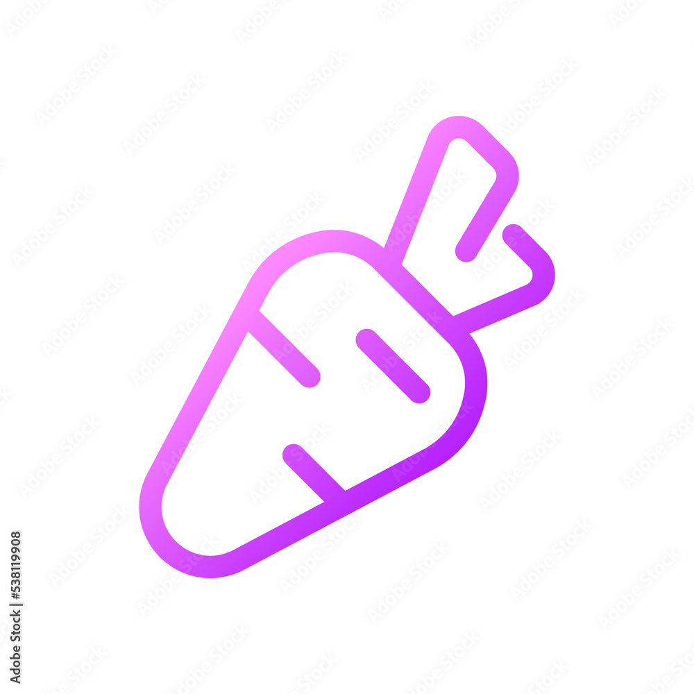 Carrot pixel perfect gradient linear ui icon. Healthy product. Nutritious vegetable. Autumn harvest. Line color user interface symbol. Modern style pictogram. Vector isolated outline illustration Carrot pixel perfect gradient linear ui icon. Healthy product. Nutritious vegetable. Autumn harvest. Line color user interface symbol. Modern style pictogram. Vector isolated outline illustration