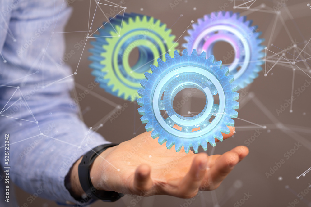 Gear With Success Concept digital. Gear With Success Concept digital.