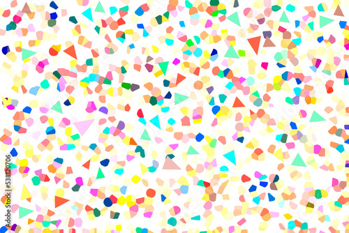 Confetti background, colorful bright pastel colors, retro 80s.