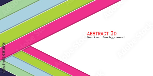 Coloured line strip 3d abstract background