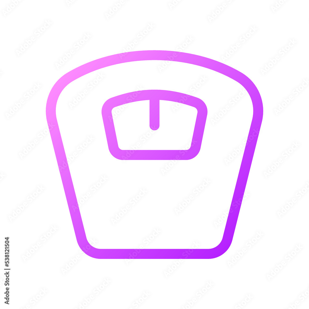 Bathroom scales pixel perfect gradient linear ui icon. Weight management. Dieting. Healthy lifestyle. Line color user interface symbol. Modern style pictogram. Vector isolated outline illustration Bathroom scales pixel perfect gradient linear ui icon. Weight management. Dieting. Healthy lifestyle. Line color user interface symbol. Modern style pictogram. Vector isolated outline illustration
