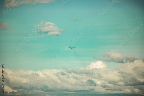 avion, cielo, aviones, viaje, azul 