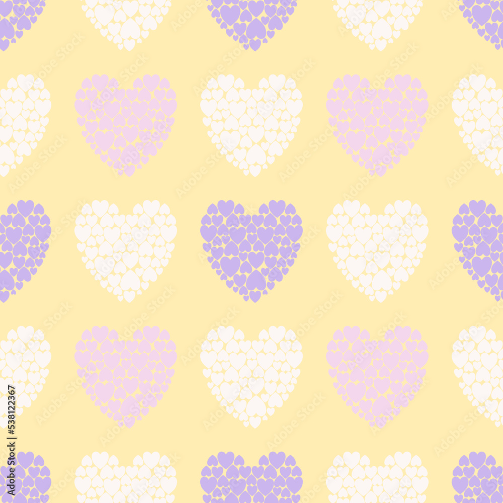 Heart pattern wrapping paper. Patterns for decorating fabrics.