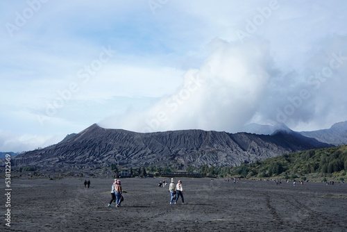 Mount Bromo Tengger Semeru National Park area, East Java, Indonesia. Bromo Caldera. Bromo Crater. 