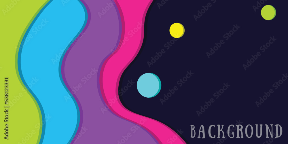 Fototapeta premium background with paper cut shapes. 3D abstract paper art style, design layout for business presentations, flyers, posters, prints, decorations, cards, brochures