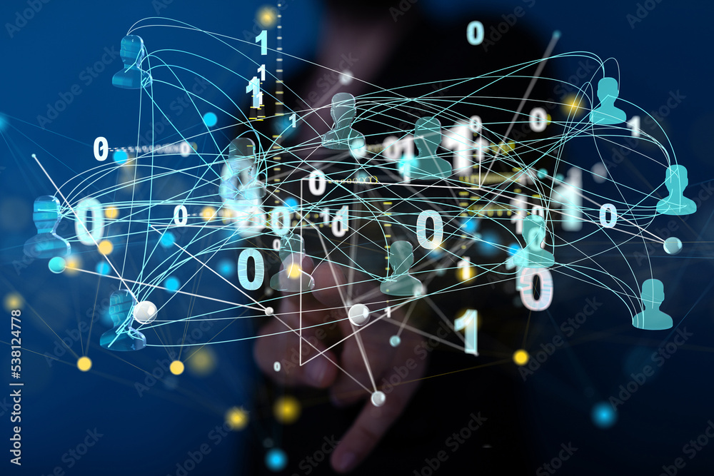 Abstract technology group and data 3d Abstract technology group and data 3d