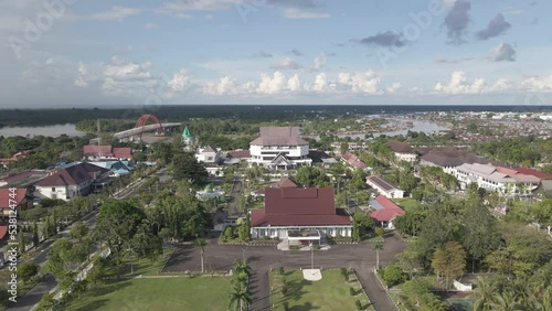 aerial view of the city.  the city in the center of borneo, palangka raya photo