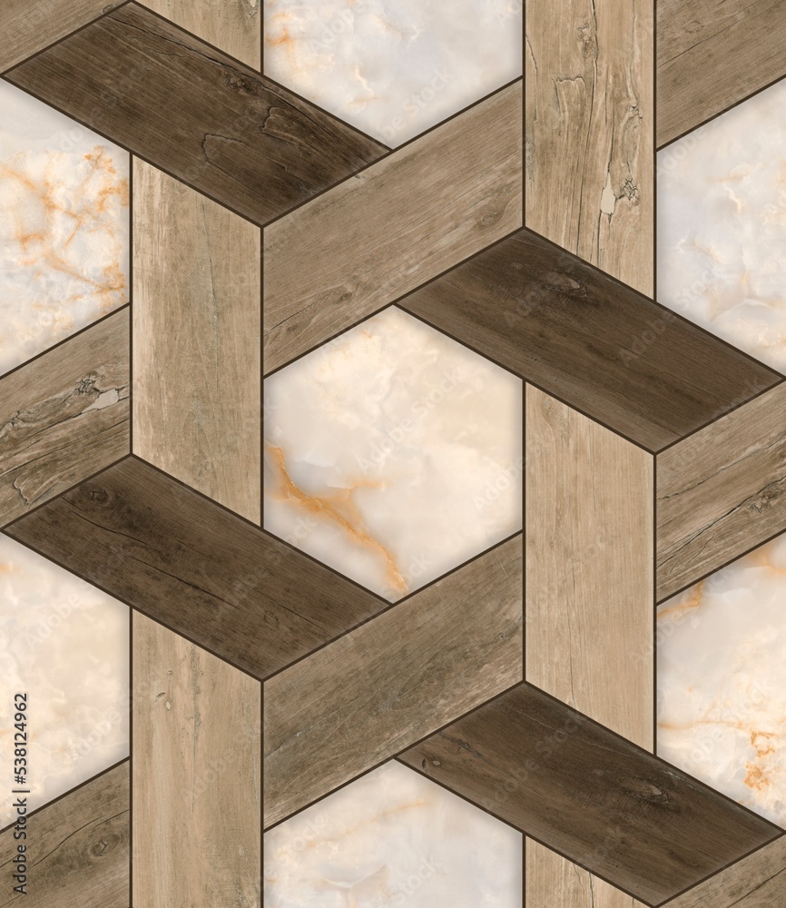 Wood and marble Pattern Texture Used For Interior Exterior Ceramic Wall