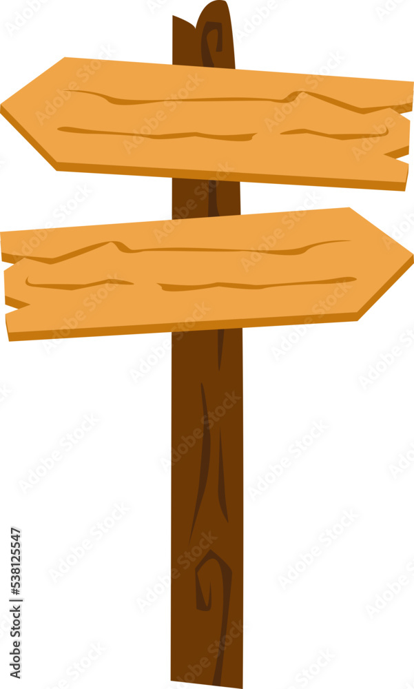 Fototapeta premium Wood Sign Vector Illustration