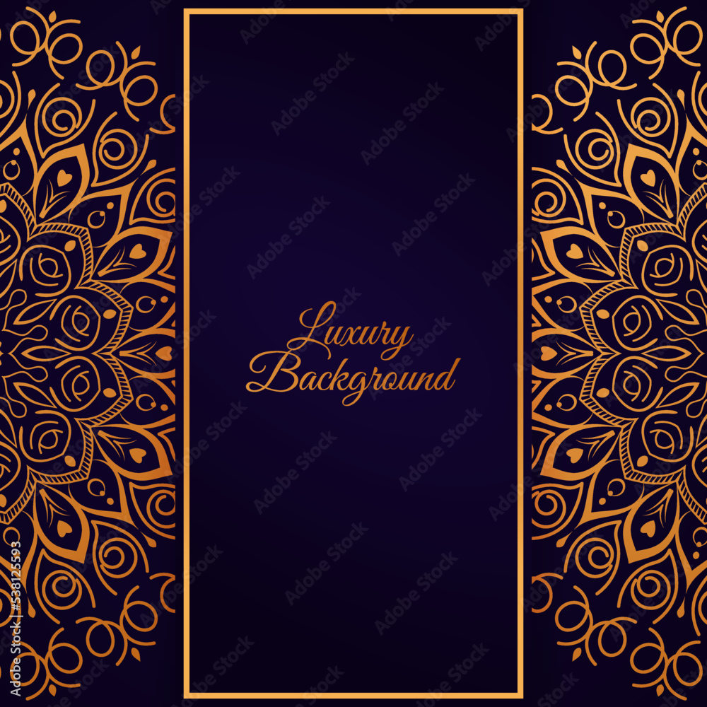 Luxury mandala ornamental background design with  arabesque Islamic style 