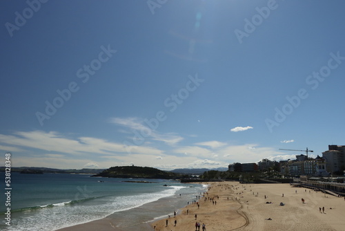 La espectacular playa del Sardinero en Santander photo