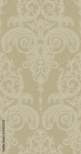 Classical luxury old fashioned damask ornament, royal seamless texture for wallpapers, textile, wrapping. Vintage exquisite floral baroque template. 