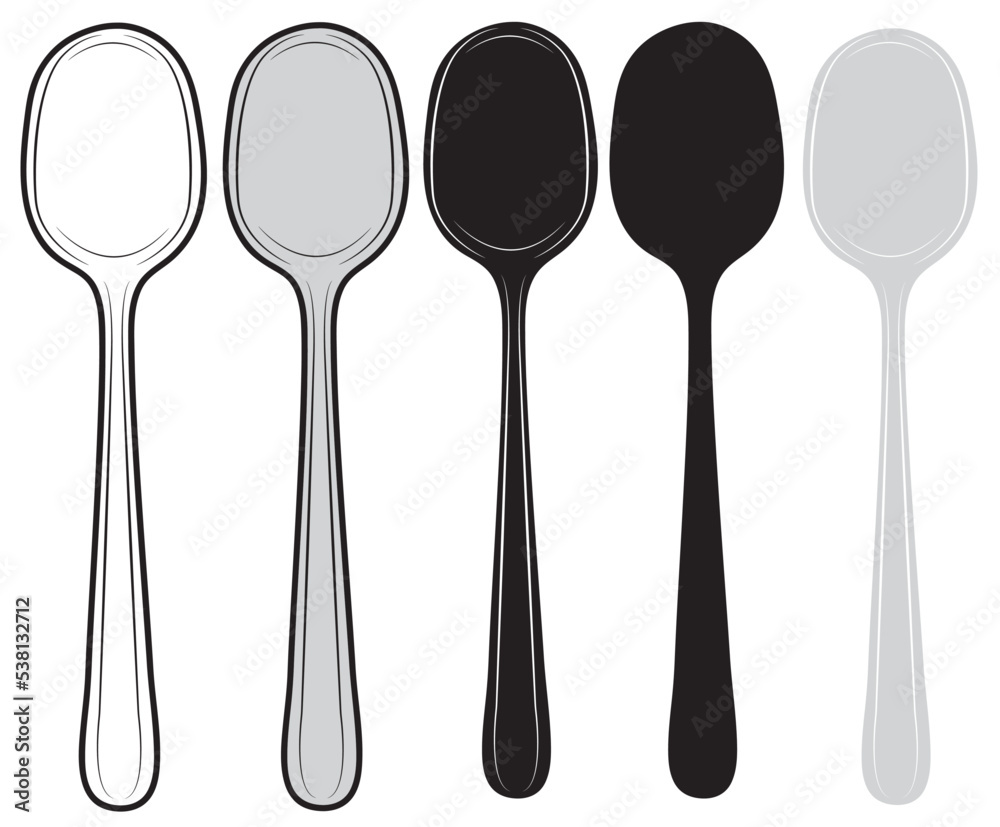 Set of Tablespoon made of stainless steel in isolate on a white background. Kitchen dishes. Set of Tablespoon made of stainless steel in isolate on a white background. Kitchen dishes.