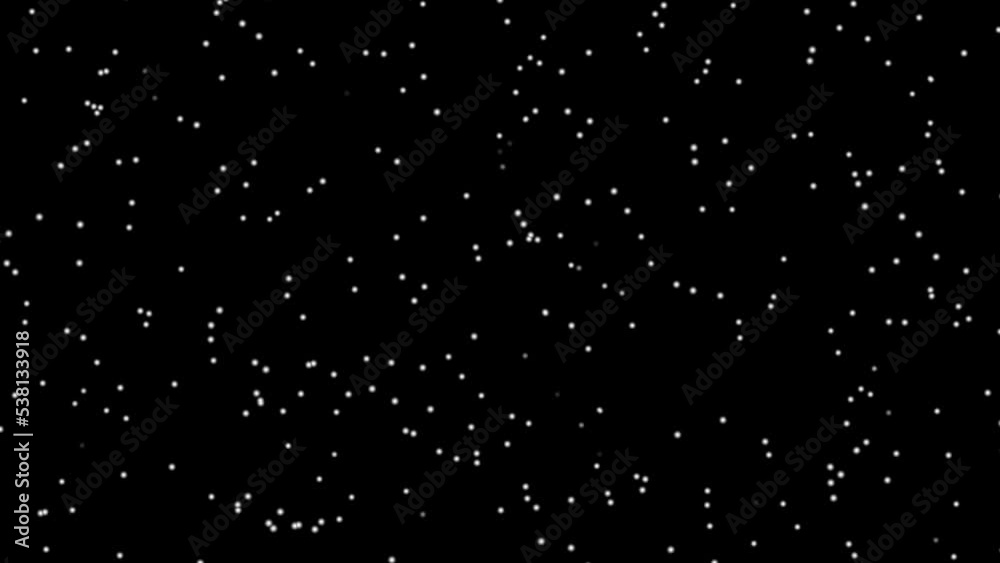 Motion to right white blinking star animation in dark. 2D computer rendering pattern Motion to right white blinking star animation in dark. 2D computer rendering pattern