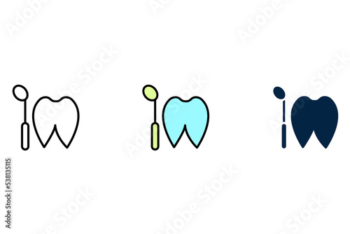 Dental clinic concept line icon. Simple element illustration.Dental clinic concept outline symbol design