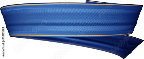 3d rendering blue ribbon for composition
