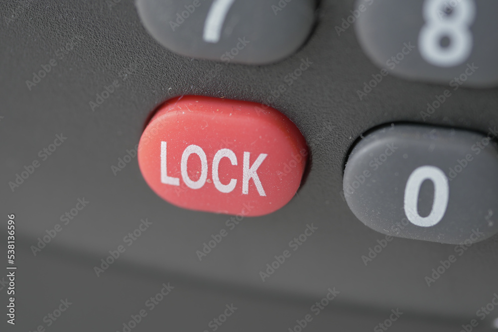 Safe dial lock close up background