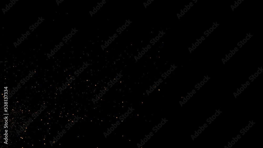 Fire Sparks particles overlay effect on black background. 4K Fire Sparks particles overlay effect on black background. 4K