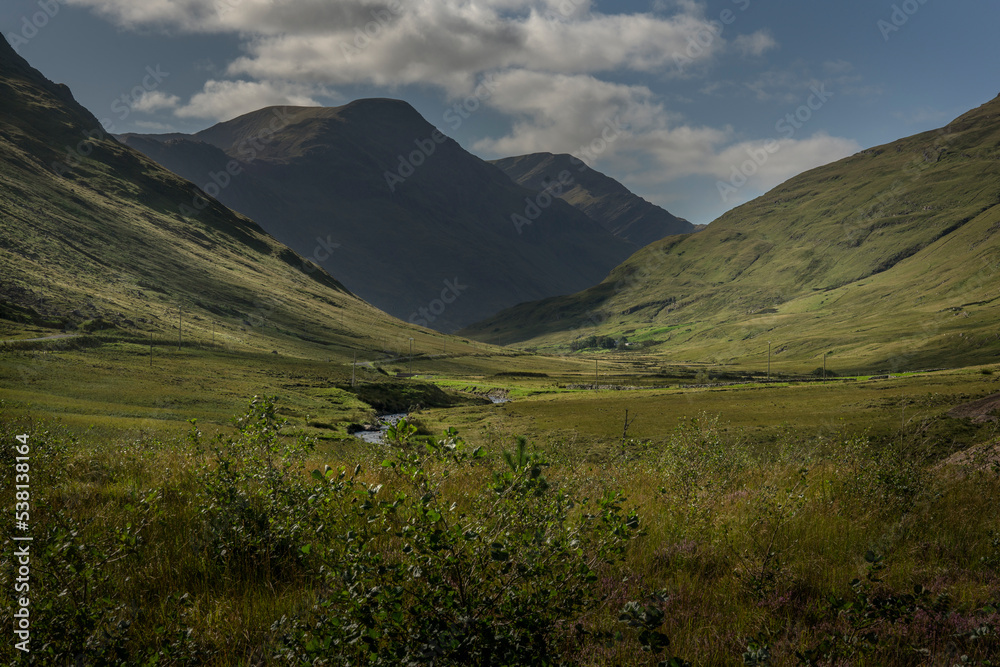 Remote beauty as you drive through the Sheeffry Pass from Liscarny to Doolough where the Glenummera River meanders between the Sheeffry Hills