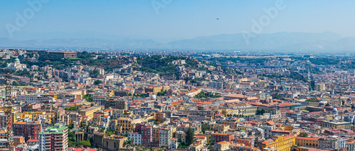 Panoramic cityscape of Naples, Italy. photo