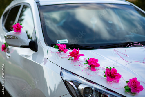 samochód  ślub wesele dekoracja