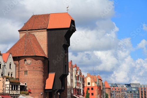 Gdansk Zuraw crane. Poland landmarks: Gdansk city. photo