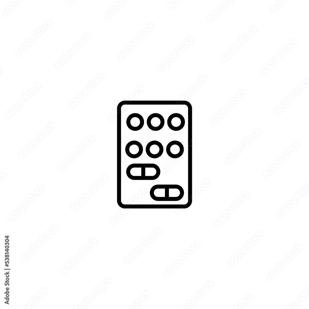 Pills concept line icon. Simple element illustration.Pills concept outline symbol design