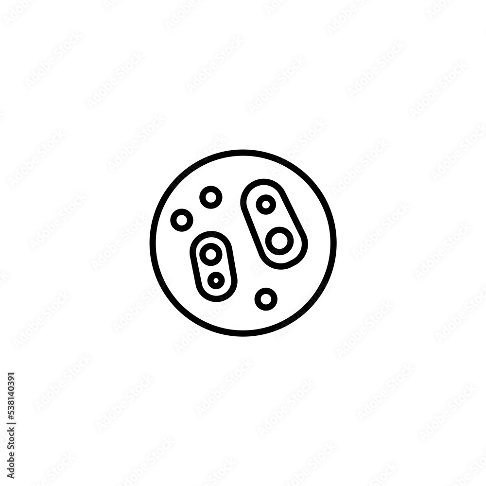 Virus, bacteria, microbe concept line icon. Simple element illustration.Virus, bacteria, microbe concept outline symbol design